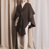 IBEN VAIL MERINO SHAWL - Brown Melange