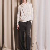 IBEN SMOOTH BARREL STRUCTURED PANTS - Espresso Brown