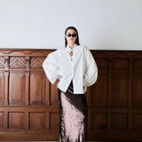 IBEN MUSE POPLIN SHIRT - optical white