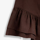 IBEN POSY LINEN SKIRT - Cocoa Brown
