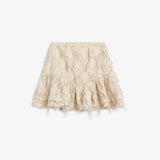 IBEN POSY FRAY SKIRT - Raw Beige