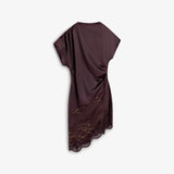 IBEN DEMI LACE DRESS - Plum Burgundy