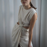 IBEN RIVIERA DRESS - Raw Beige