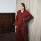 IBEN ATARI LINEN SHIRT - Rust Red