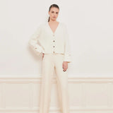 IBEN SERGE PANTS - Offwhite
