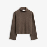 IBEN SERGE MERINO SWEATER - Brown Melange