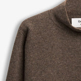 IBEN SERGE MERINO SWEATER - Brown Melange