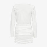 IBEN VW MINI DRESS - optical white