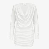 IBEN VW MINI DRESS - optical white