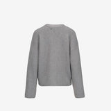 IBEN VW SERGE RIB CARDIGAN - Grey Melange