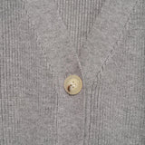 IBEN VW SERGE RIB CARDIGAN - Grey Melange